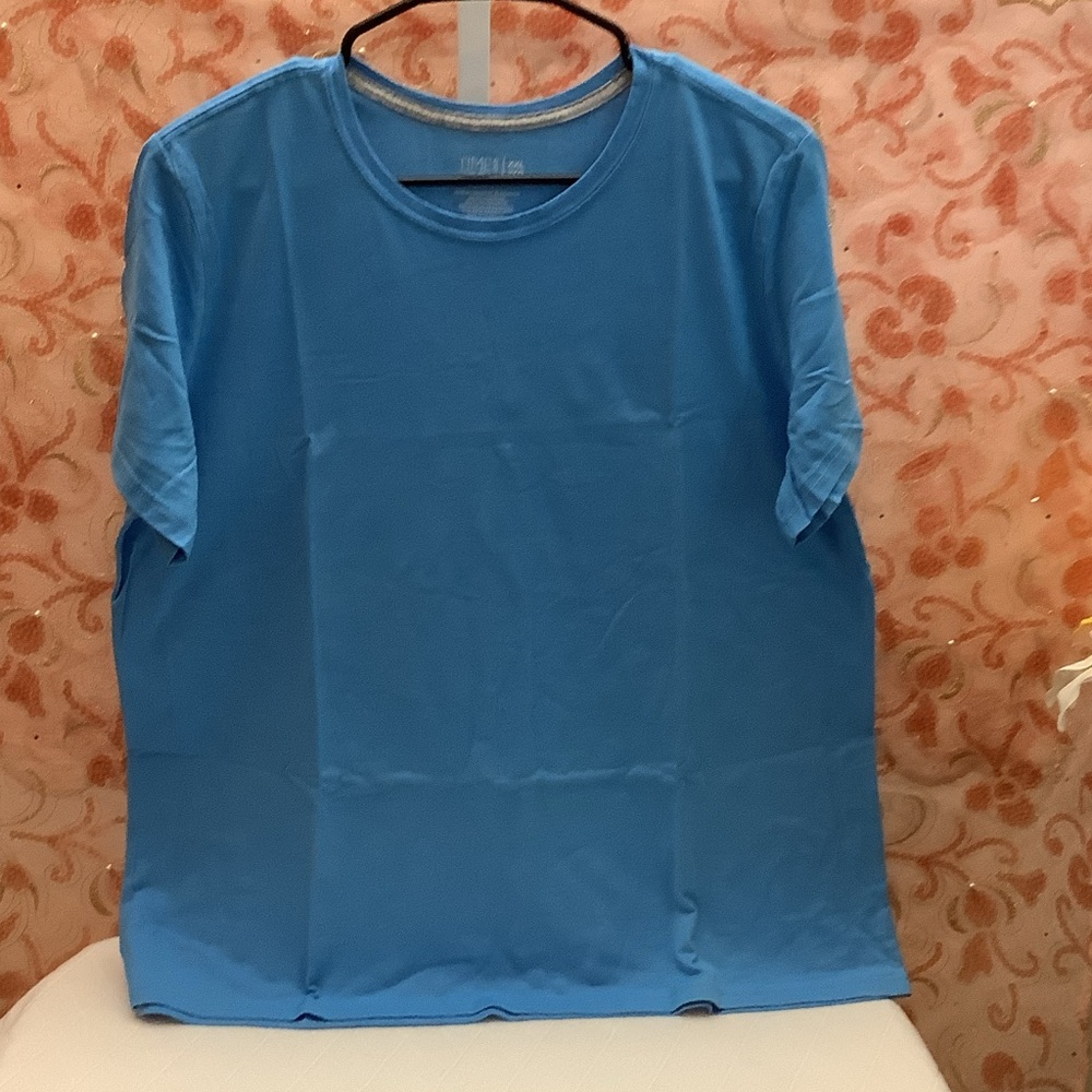 Time and Tru Light Blue Short Sleeve Tee